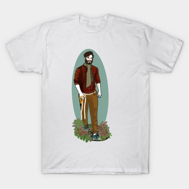 The Rosary Boxer in Autumn T-Shirt by HappyRandomArt